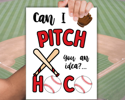 Editable Baseball Homecoming Proposal Sign