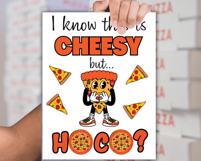 Editable Pizza Homecoming Proposal Sign