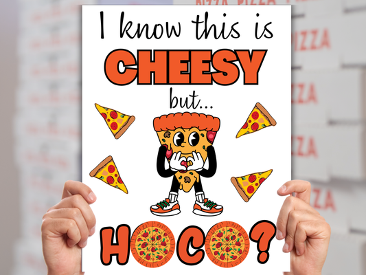 Editable Pizza Homecoming Proposal Sign