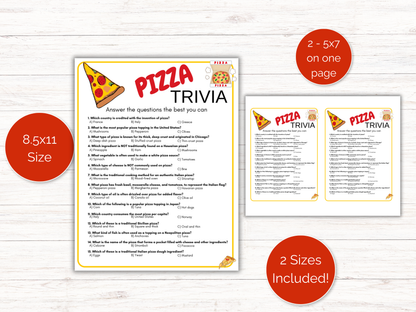 Pizza Trivia Game