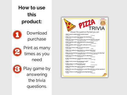 Pizza Trivia Game