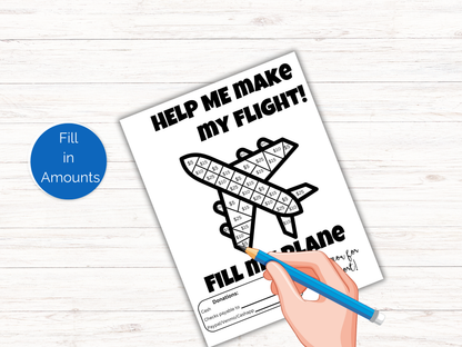 Editable Fill My Plane Fundraiser Template