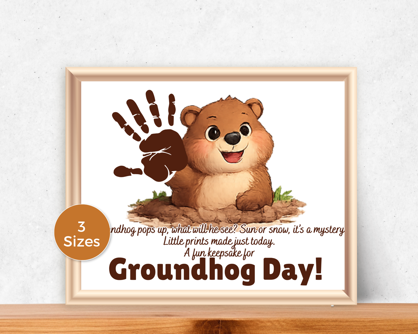 Groundhog Day Poem Handprint Art