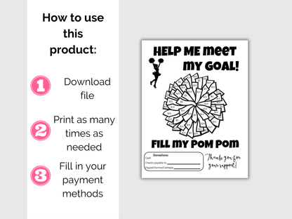 Fill My Pom Pom Fundraiser Template