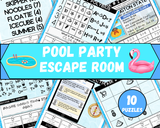 Pool Party Escape Room for Kids