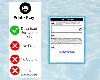 Pool Party Escape Room for Kids