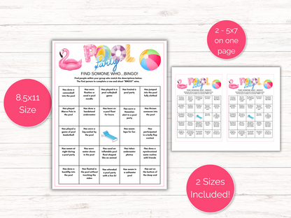 Pool Party Find Someone Who