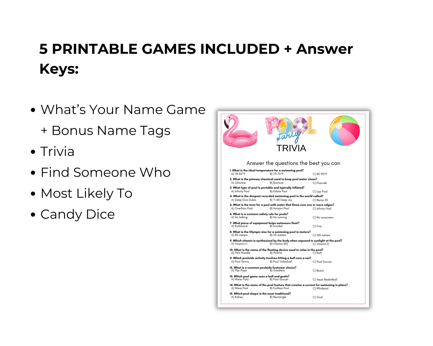 Pool Party Game Bundle