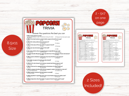 Popcorn Trivia Game