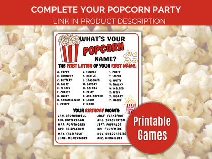 Popcorn Trivia Game