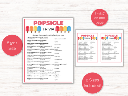 Popsicle Trivia Game