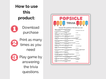 Popsicle Trivia Game