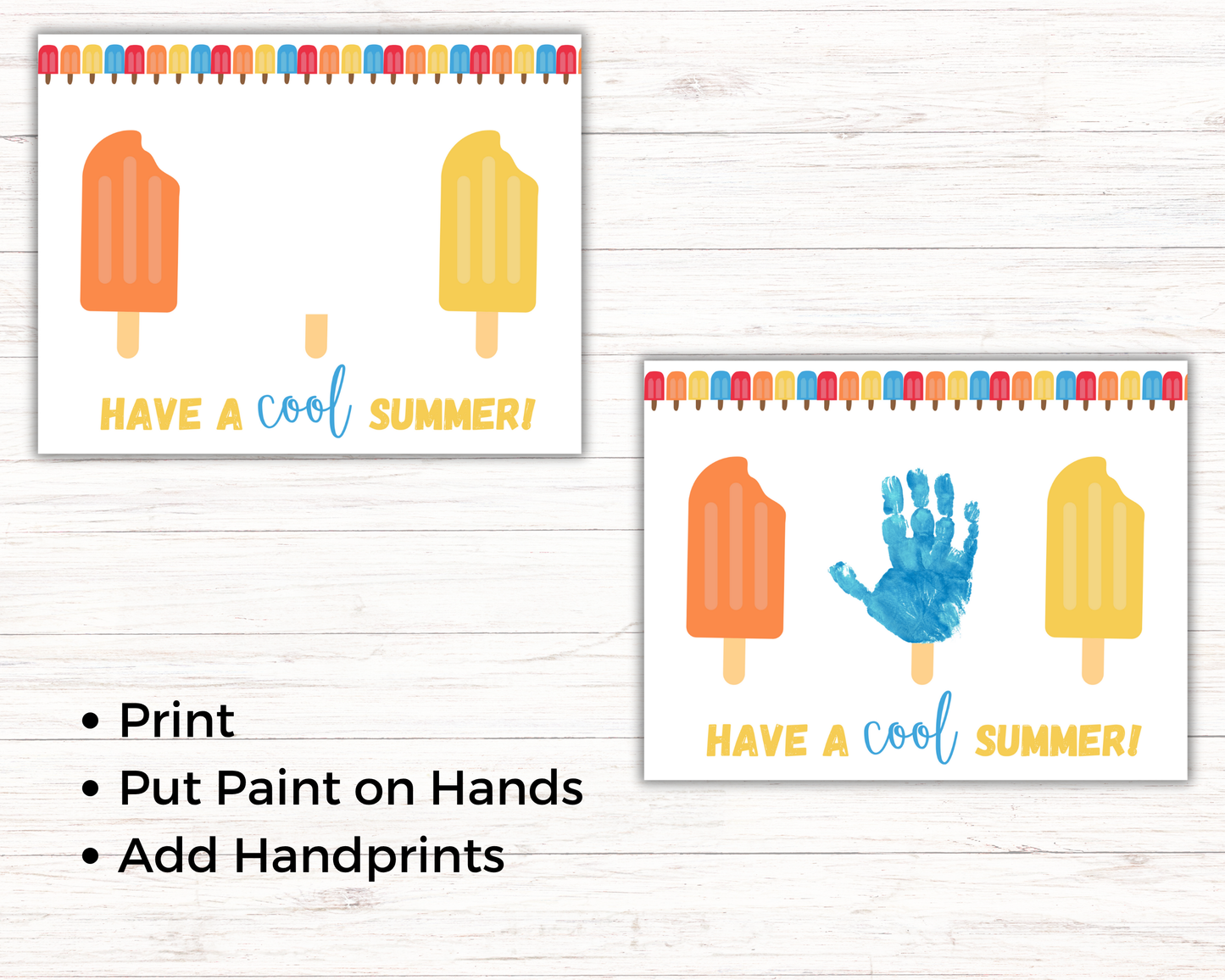 Popsicle Handprint Art