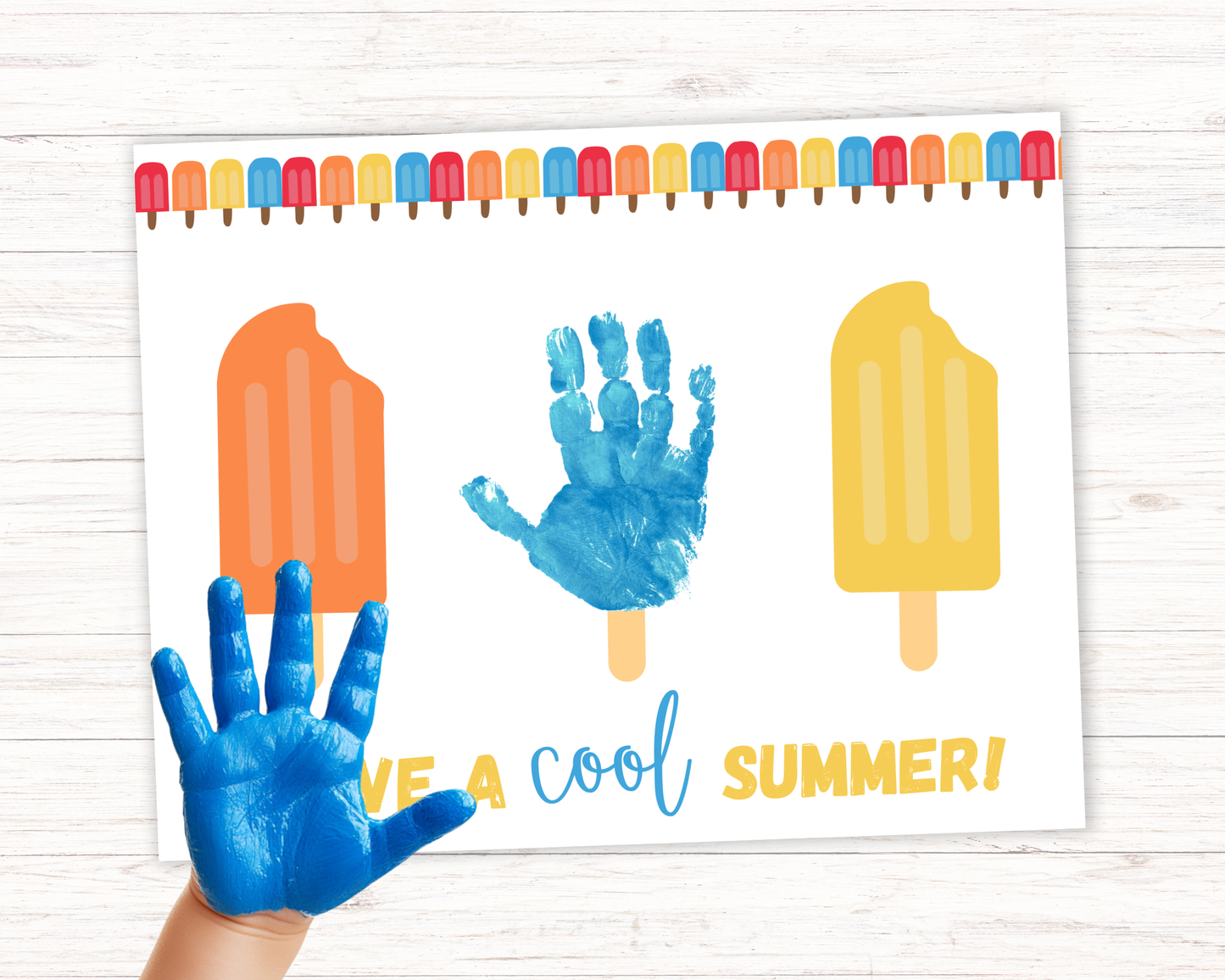 Popsicle Handprint Art