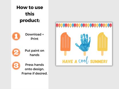 Popsicle Handprint Art