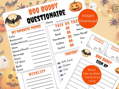 Halloween Boo Buddy Questionnaire