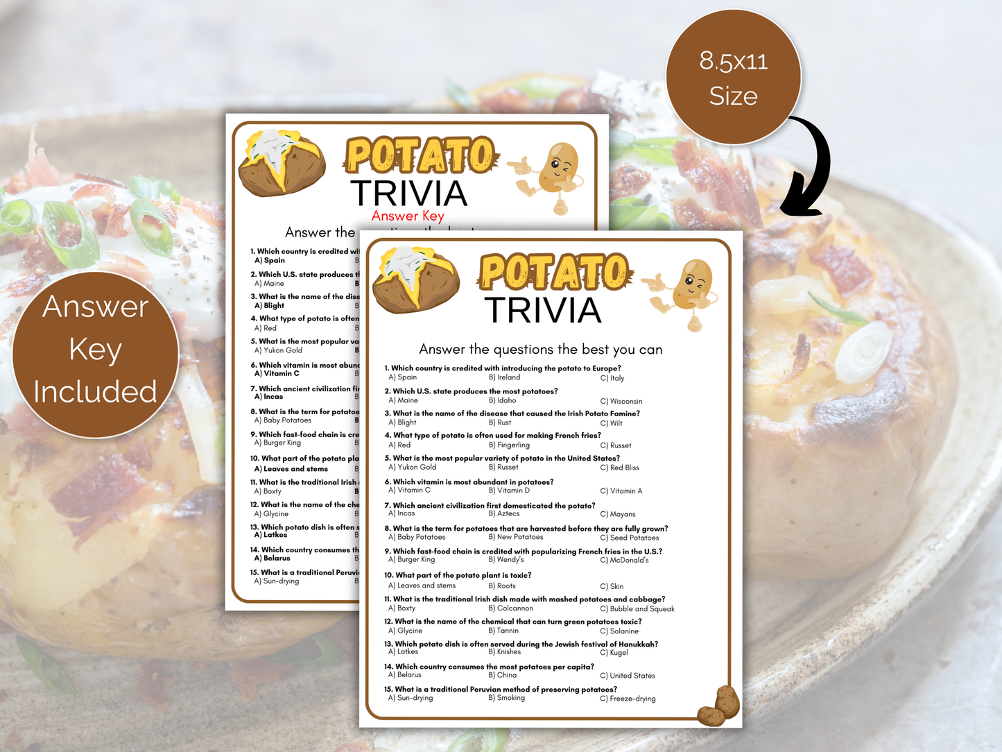 Potato Trivia Game