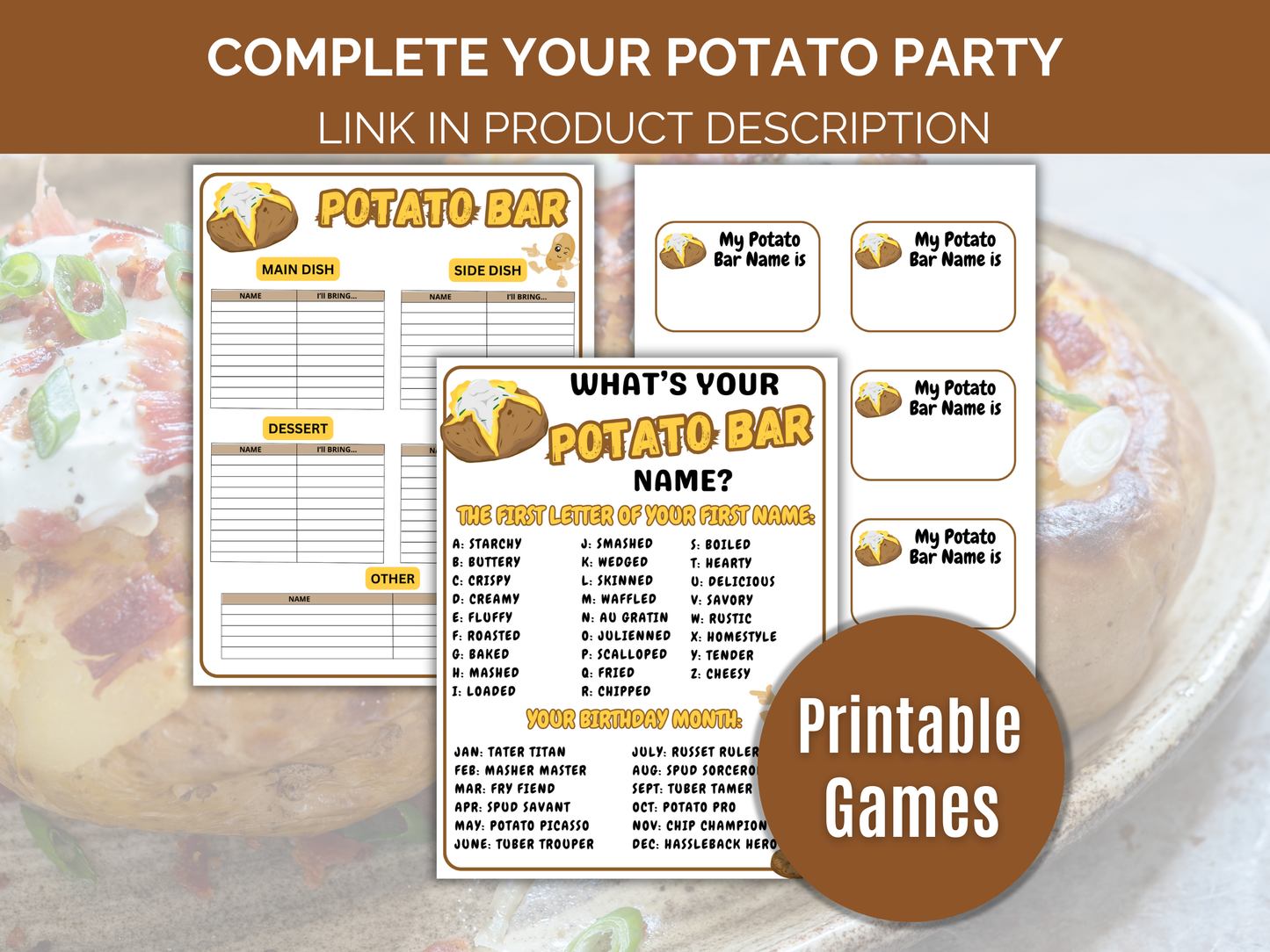 Potato Trivia Game
