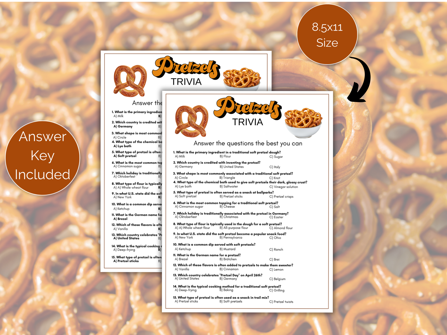 Pretzel Trivia Game