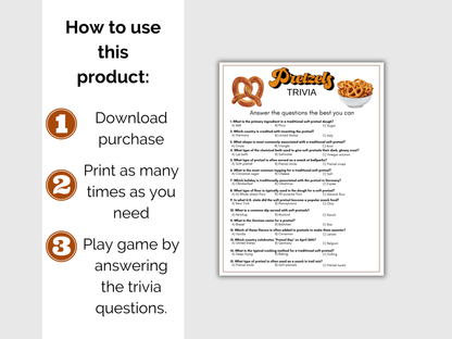 Pretzel Trivia Game