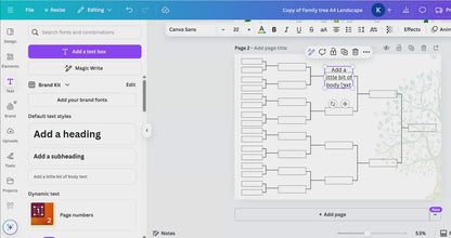 Editable Family Tree Chart