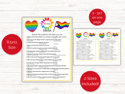 Pride Trivia Game
