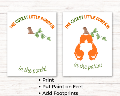 Pumpkin Footprint Art