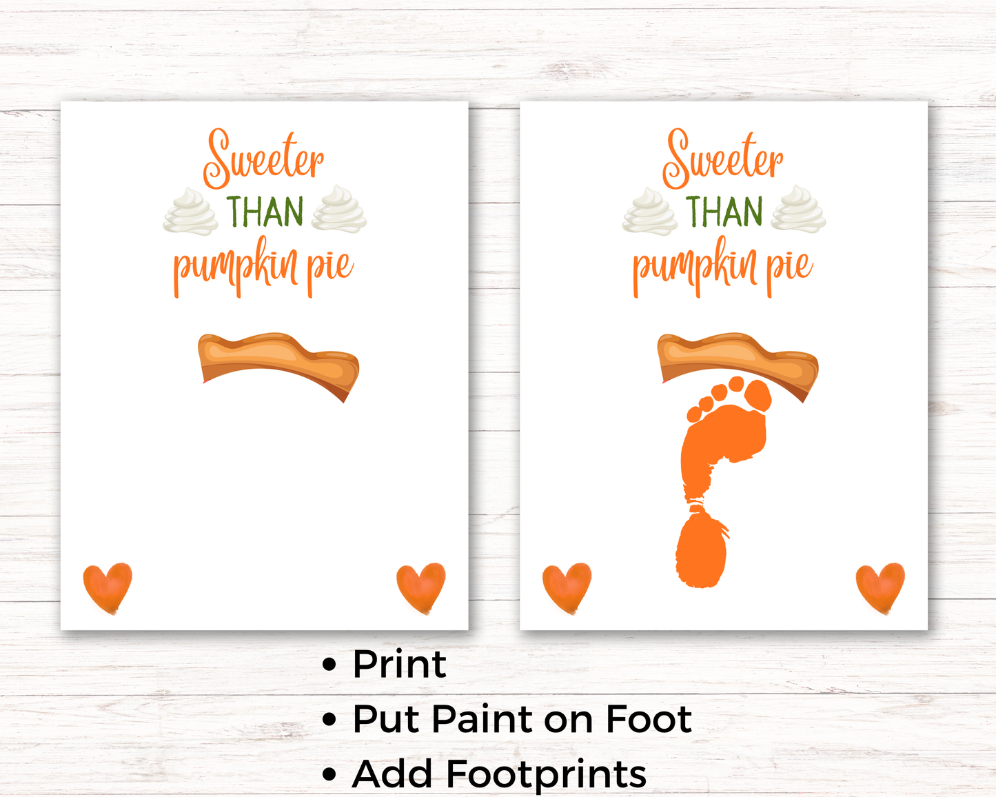 Pumpkin Pie Footprint Craft