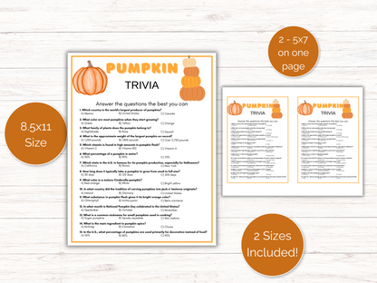 Pumpkin Trivia Game