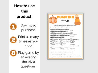 Pumpkin Trivia Game