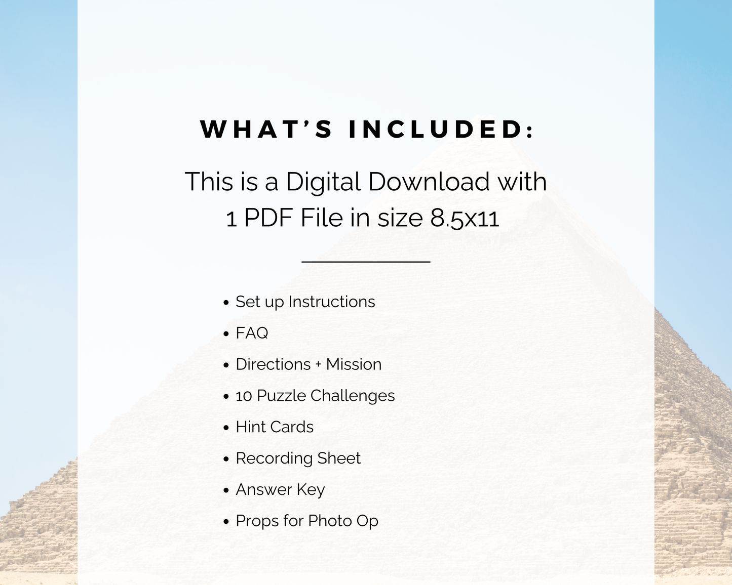 Pyramids Escape Room for Kids