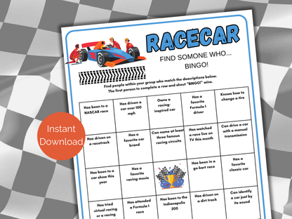 Car Racing Find Someone Who