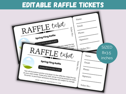 Editable Raffle Ticket Template