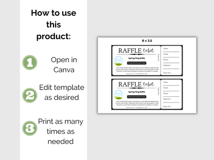 Editable Raffle Ticket Template