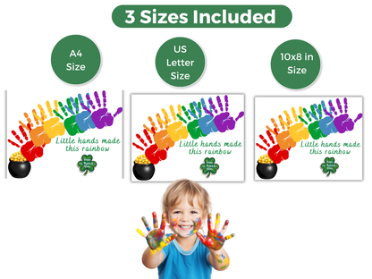 St Patrick Day Rainbow Handprint Art