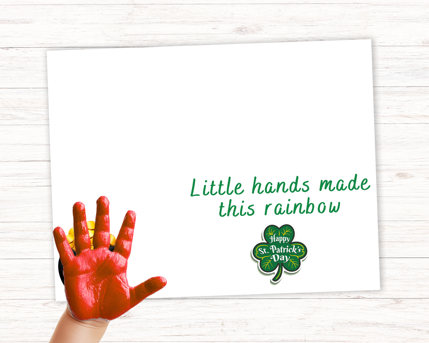 St Patrick Day Rainbow Handprint Art