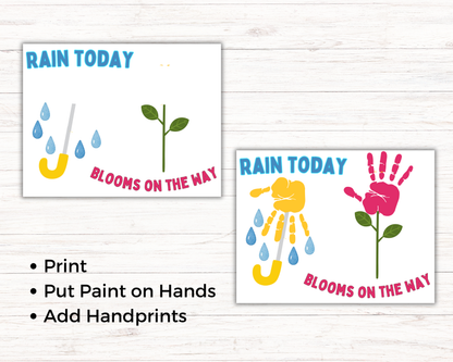 Spring Flowers Handprint Art