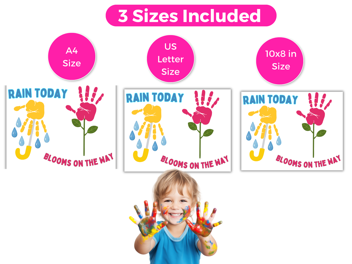 Spring Flowers Handprint Art