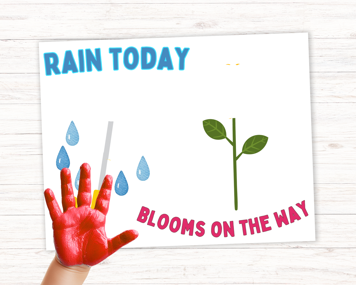 Spring Flowers Handprint Art