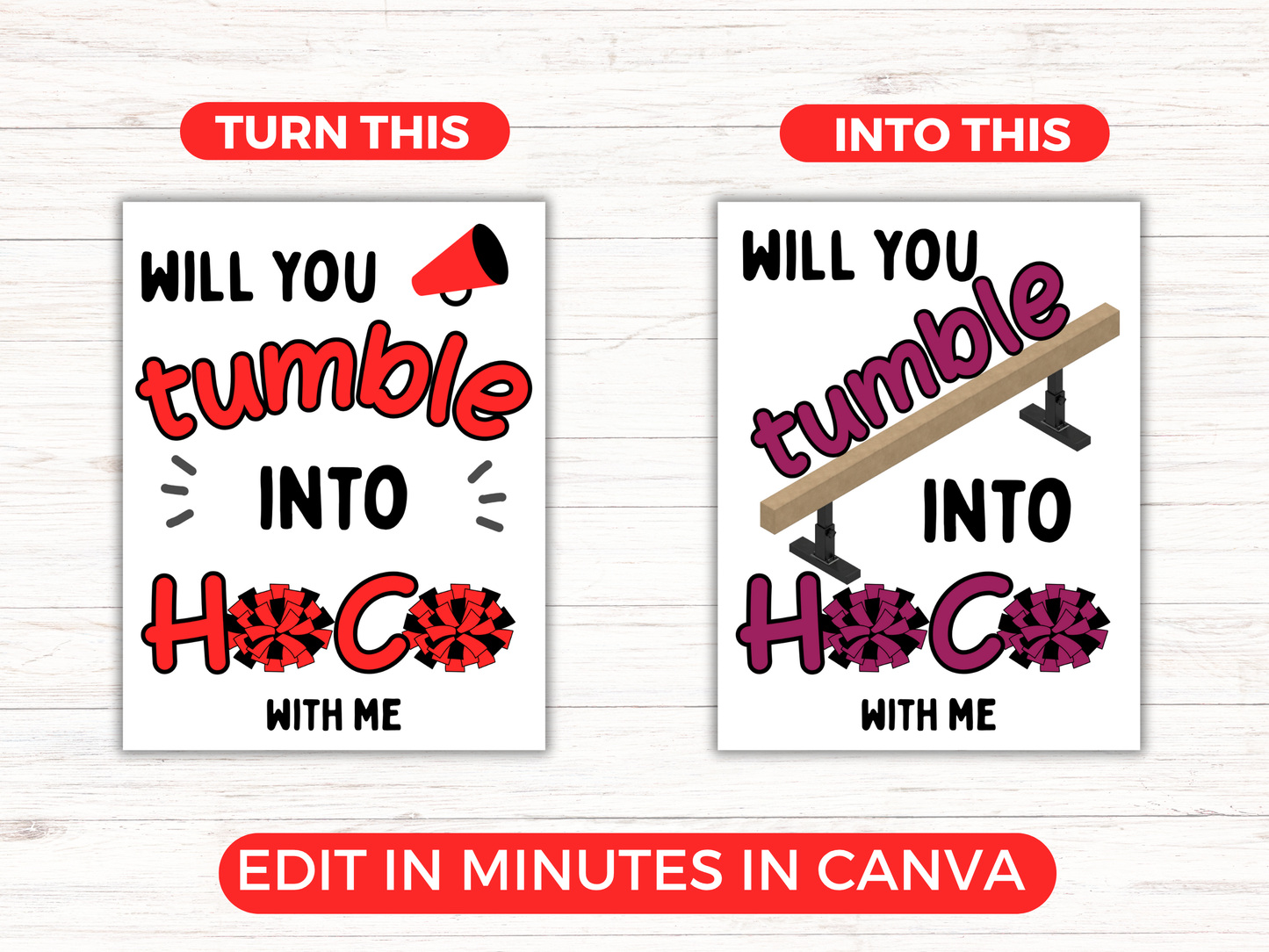 Editable Volleyball Homecoming Proposal Sign