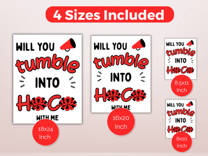 Editable Volleyball Homecoming Proposal Sign