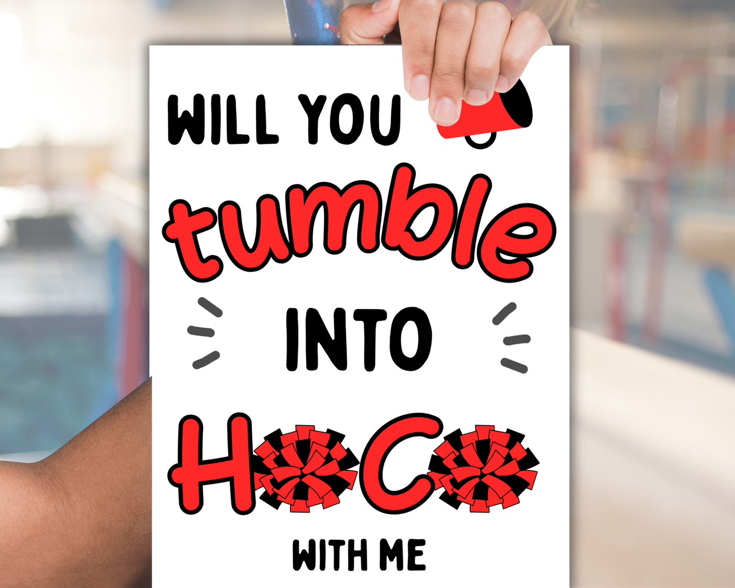 Editable Volleyball Homecoming Proposal Sign