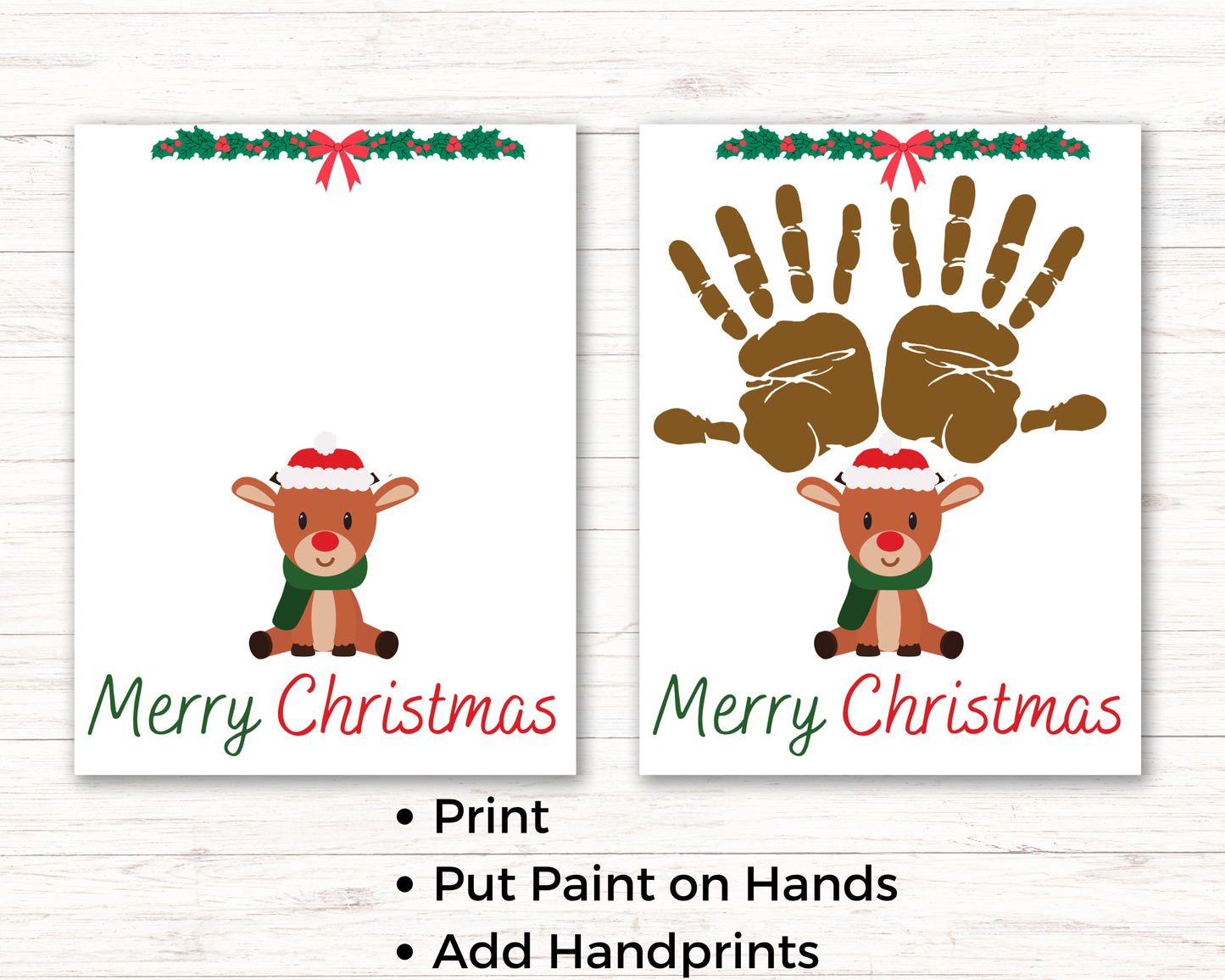 Reindeer Handprint Art