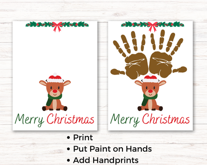 Reindeer Handprint Art