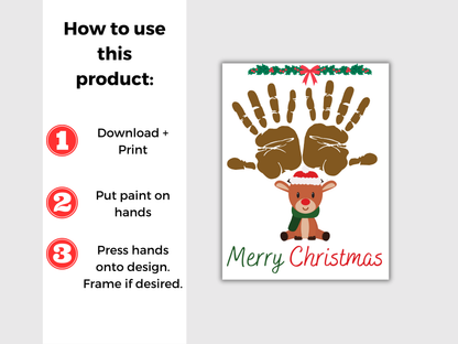 Reindeer Handprint Art