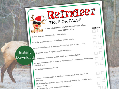 Reindeer True or False