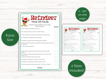 Reindeer True or False
