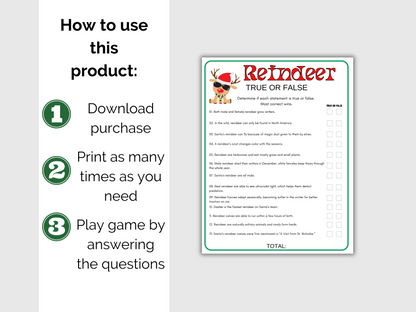 Reindeer True or False