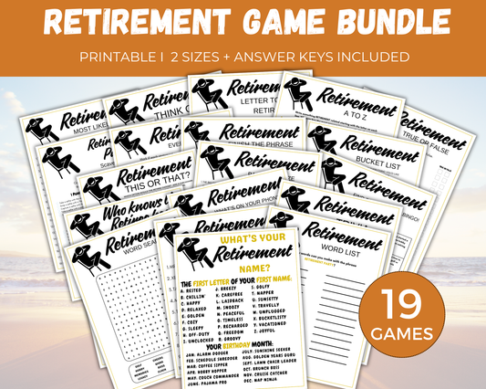 Retirement Party Game Bundle