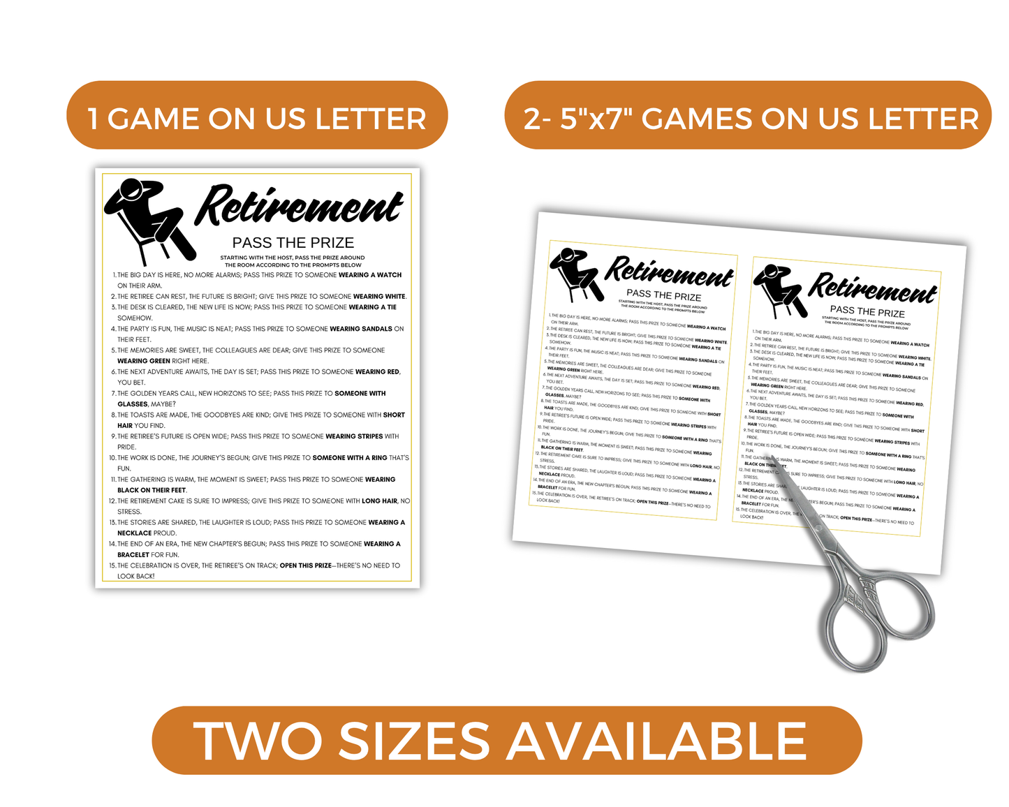 Retirement Party Game Bundle